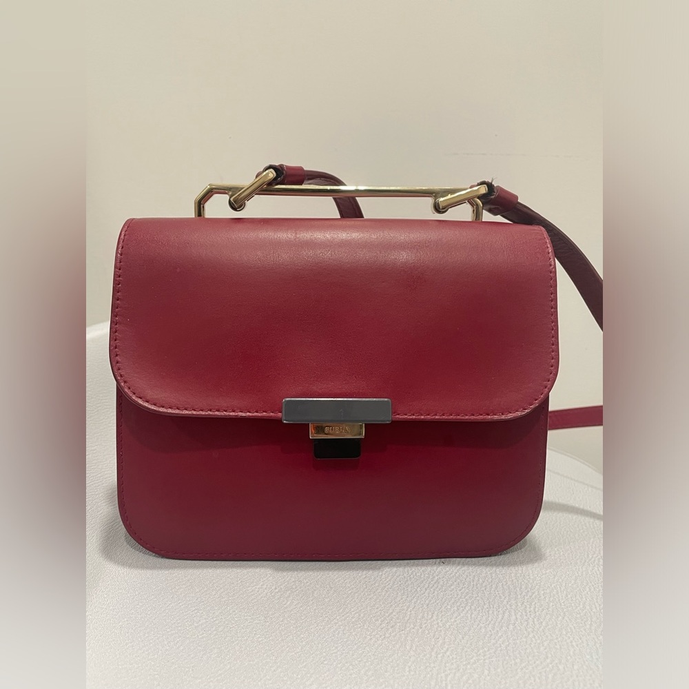 Furla Elisir Crossbody Bag Color Maroon, sz 7,5x6x3 inches (Read Description)